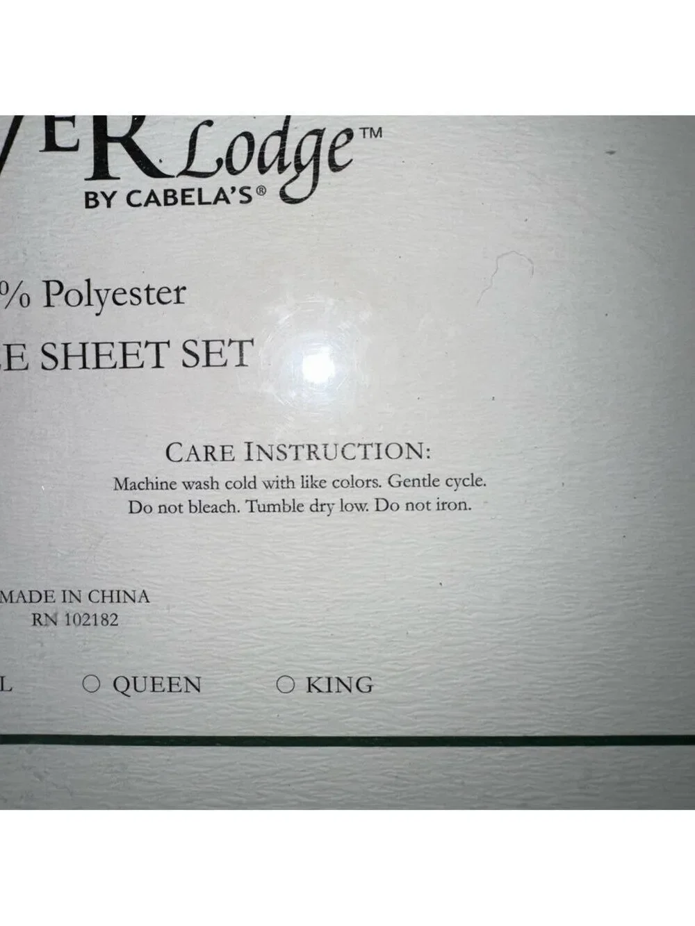 NEW Cabela’s Grand River Lodge Solid Fleece Twin Sheet Set Ivory